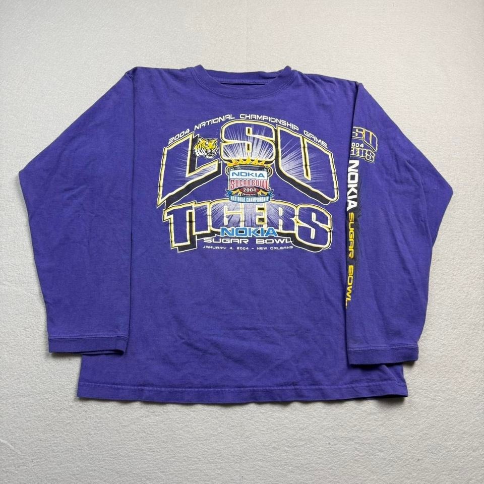 Lsu Tigers Long Sleeve Shirt 2004 Sugar Bowl Ncaa Purple Xl